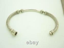 Vintage David Yurman Sterling Silver & Gold 5mm Metro Cable Bracelet SMALL A