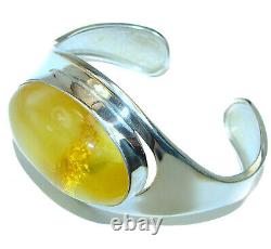 Vintage Design Genuine Polish Amber. 925 Sterling Silver handmade Bracelet / Cu