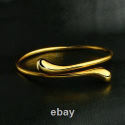 Vintage & Estate New Style 18k Yellow Gold Over 7.5 Bangle Bracelet For Unisex