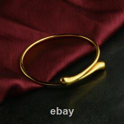 Vintage & Estate New Style 18k Yellow Gold Over 7.5 Bangle Bracelet For Unisex