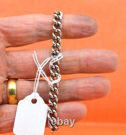 Vintage Ladies Sterling Silver Charm Bracelet chunky heavy W. J. S Birmingham 1963