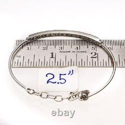 Vintage Rose-Cut Diamond Bar Bracelet in 925 Sterling Silver
