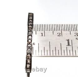 Vintage Rose-Cut Diamond Bar Bracelet in 925 Sterling Silver