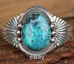 Vintage Sterling Silver Bangle Navajo Cuff Bracelet Turquoise C. Draper Jewellery