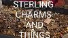 Vintage Sterling Silver Charms Single Earrings And Pendants