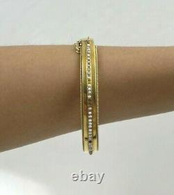 Vintage Style 18k Yellow Gold Finish 7.5 LOVE Bangle Bracelet Chain Link RARE