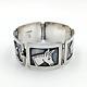 Vintage Taxco Mexico Sterling Silver 925 Pictorial Panels Bracelet 7