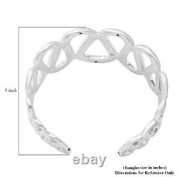 Wedding Gifts 925 Sterling Silver Women Cuff Bangle bracelet for Prom Size 7.25