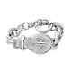 White Crystal Round 925 Sterling Silver Bracelet Jewelry For Women Size 7.25