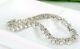 White Gold Plated 5ctround Simulated Diamond Heart Style Tennis Bracelet Silver