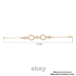 Women 925 Silver White Natural Champagne Diamond Bracelet Size 7.5 Ct 1.5