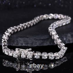 Women's 6CT Round Cut Simulated Diamond Tennis Bracelet White Gold Plated Silver