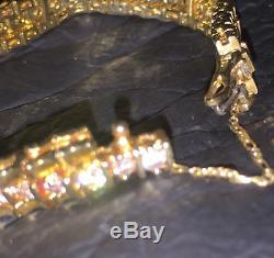 Women's Gift 6 Ct Round-Cut Diamonds Tennis Bracelet In 14k Yellow Gold Over 7