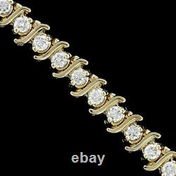 Women's Tennis Round Diamond Special Bracelet In 14k Yellow Gold Over 5 Ct 7.50