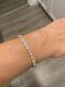 Womens 925 Sterling Plated Tennis Cz Bracelet 7inch Bracelet Gold