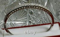 Wow! Macy's Sterling Silver 1-1+ Carat Genuine Diamond Paved Bangle Bracelet New