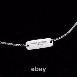 Yves Saint Laurent Paris Sterling Silver Id Chain Bracelet. 925 YSL France RARE